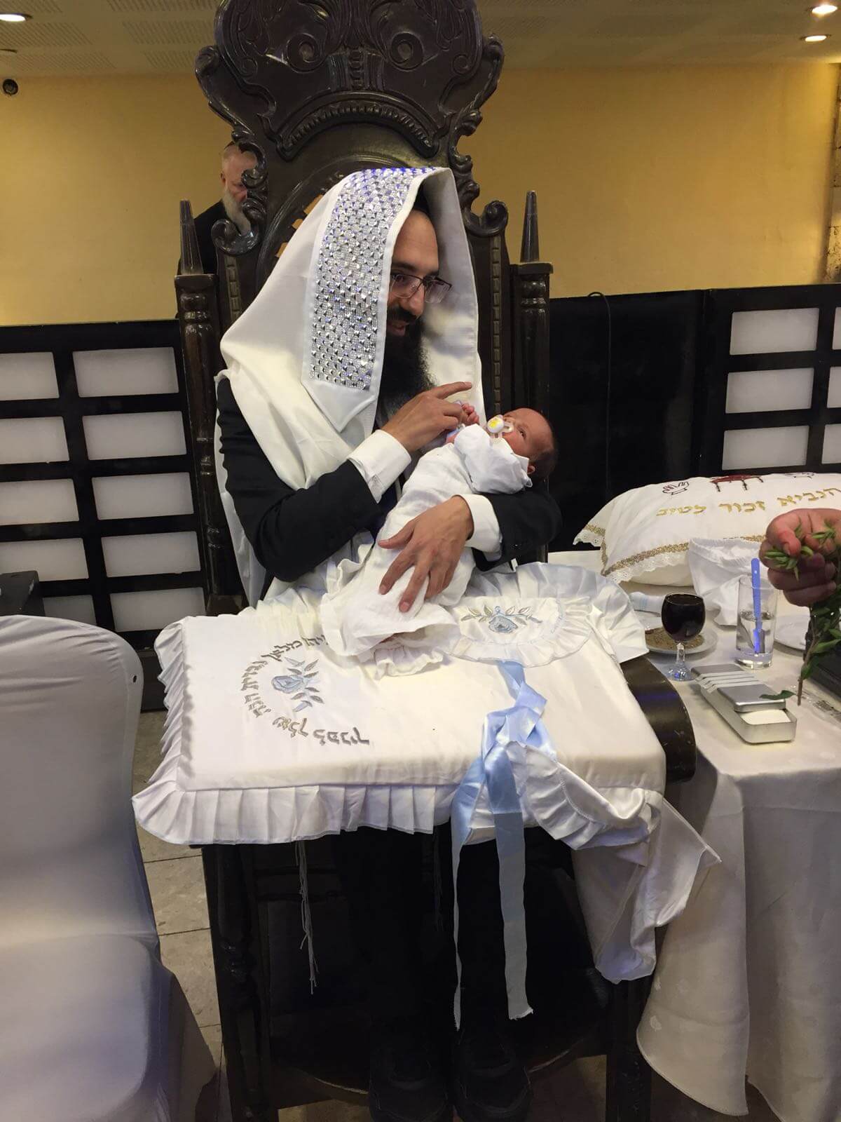 ברית בה הרב שימש כסנדק